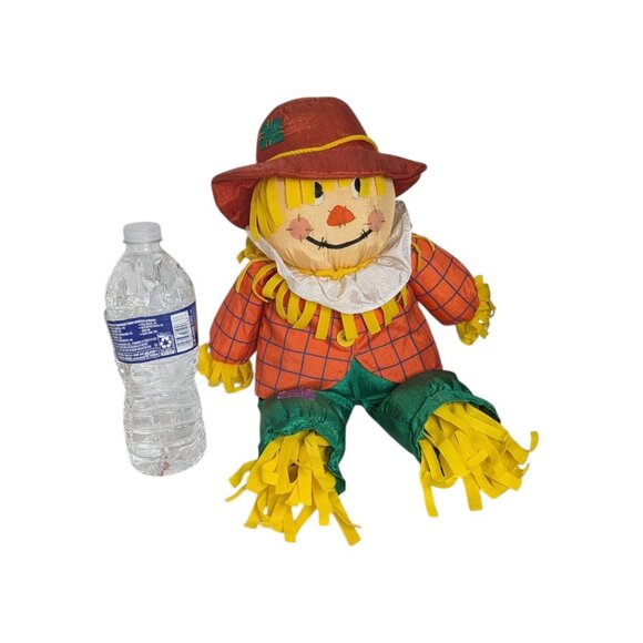 Vintage Gibson Greetings Scarecrow Jack O Lantern Pumpkin Halloween Plush Toys - Picture 3 of 8